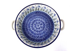 420 Bunzlau Ronde schaal met open handvaten 1675X  Ronde Schalen